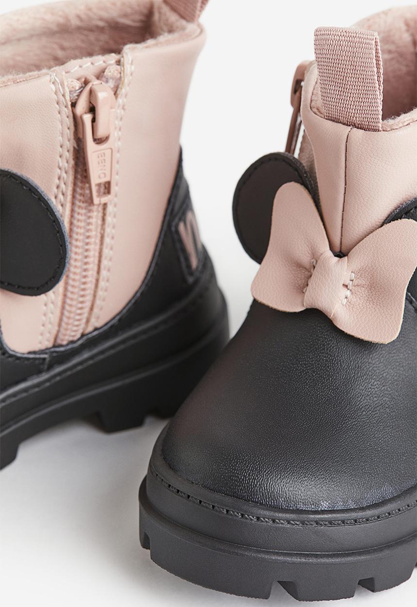 H&M - Warm-lined boots - dusty pink minnie mouse