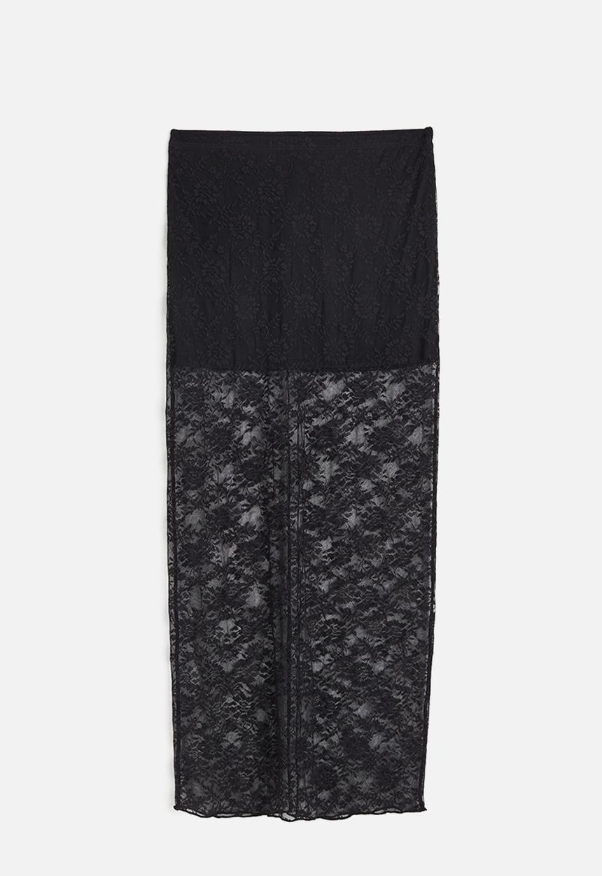 H&M - Ribbed pencil skirt - black