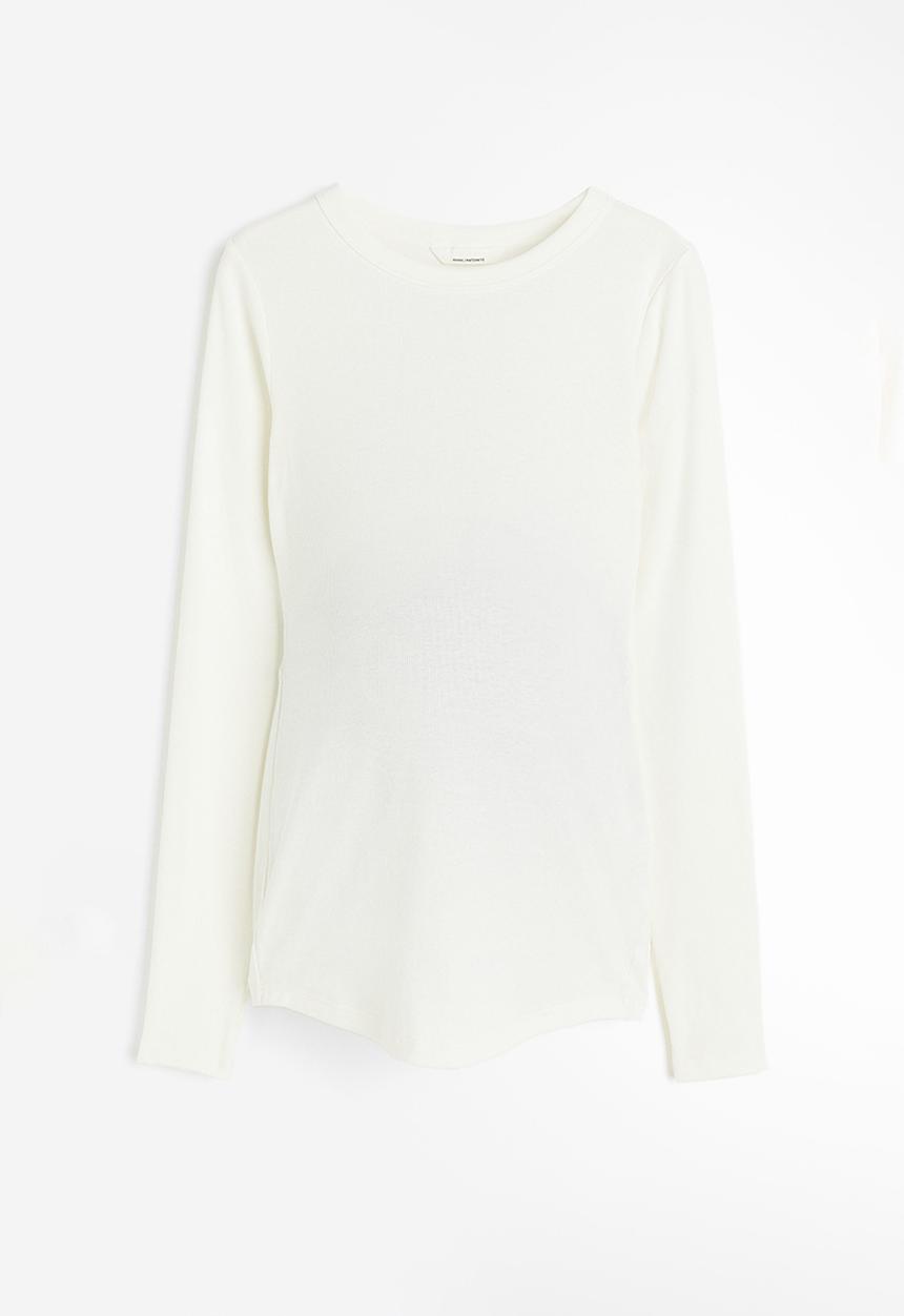 H&M - Mama ribbed jersey top - white