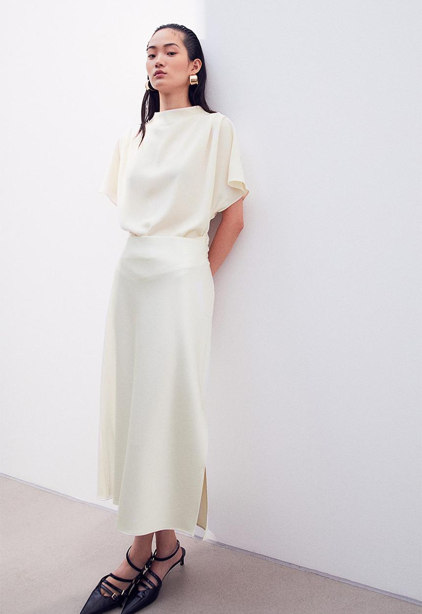 H&M - Short-sleeved blouse - white