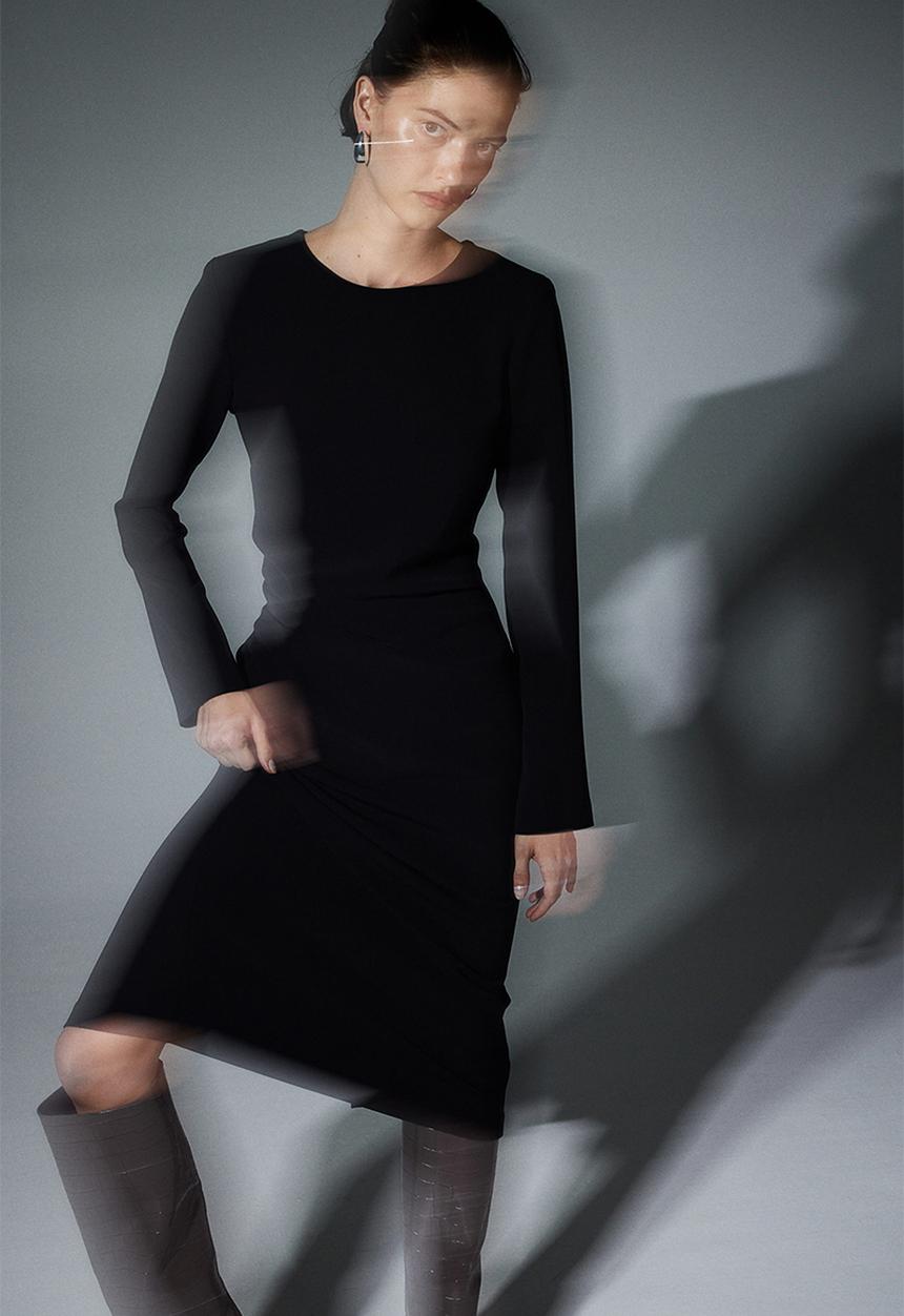 H&M - Shoulder-pad dress - black