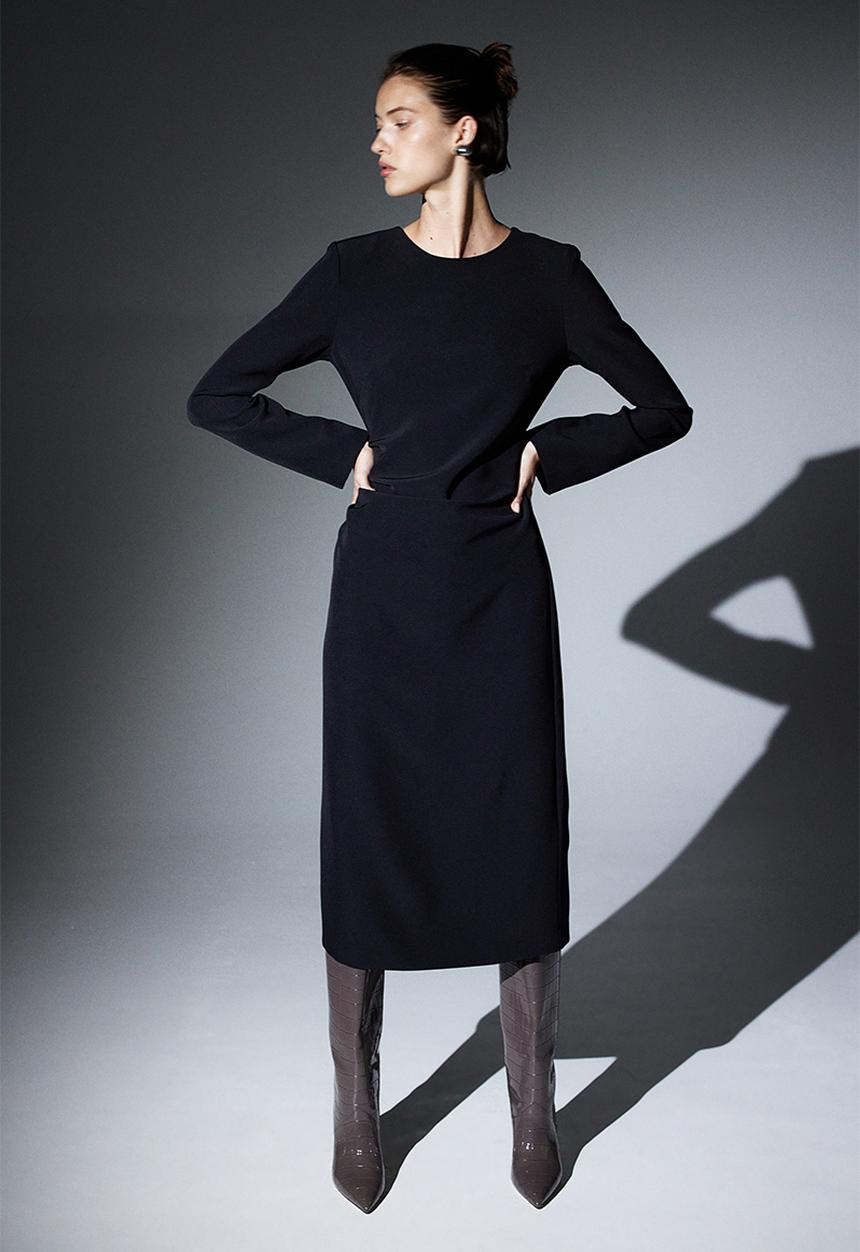 H&M - Shoulder-pad dress - black