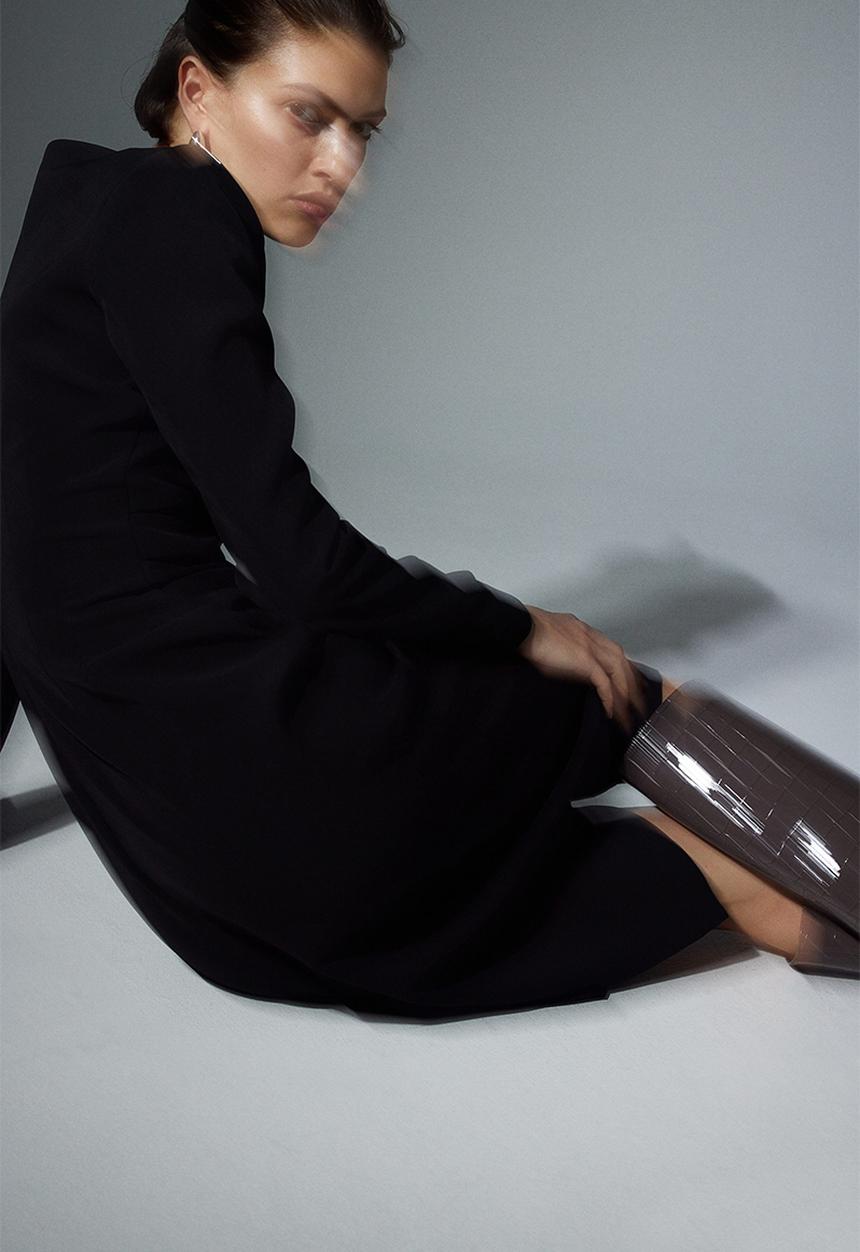 H&M - Shoulder-pad dress - black