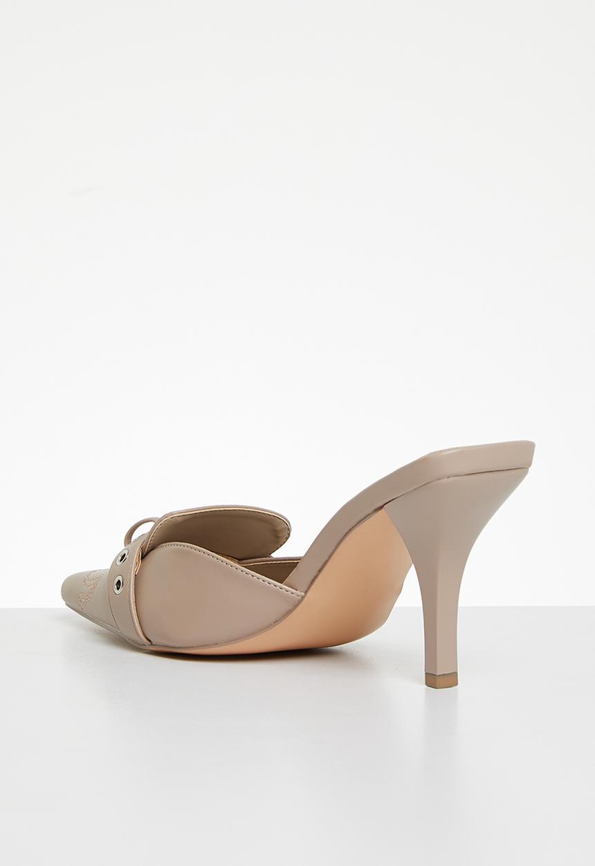 Public Desire - Macchiato heeled mule - taupe
