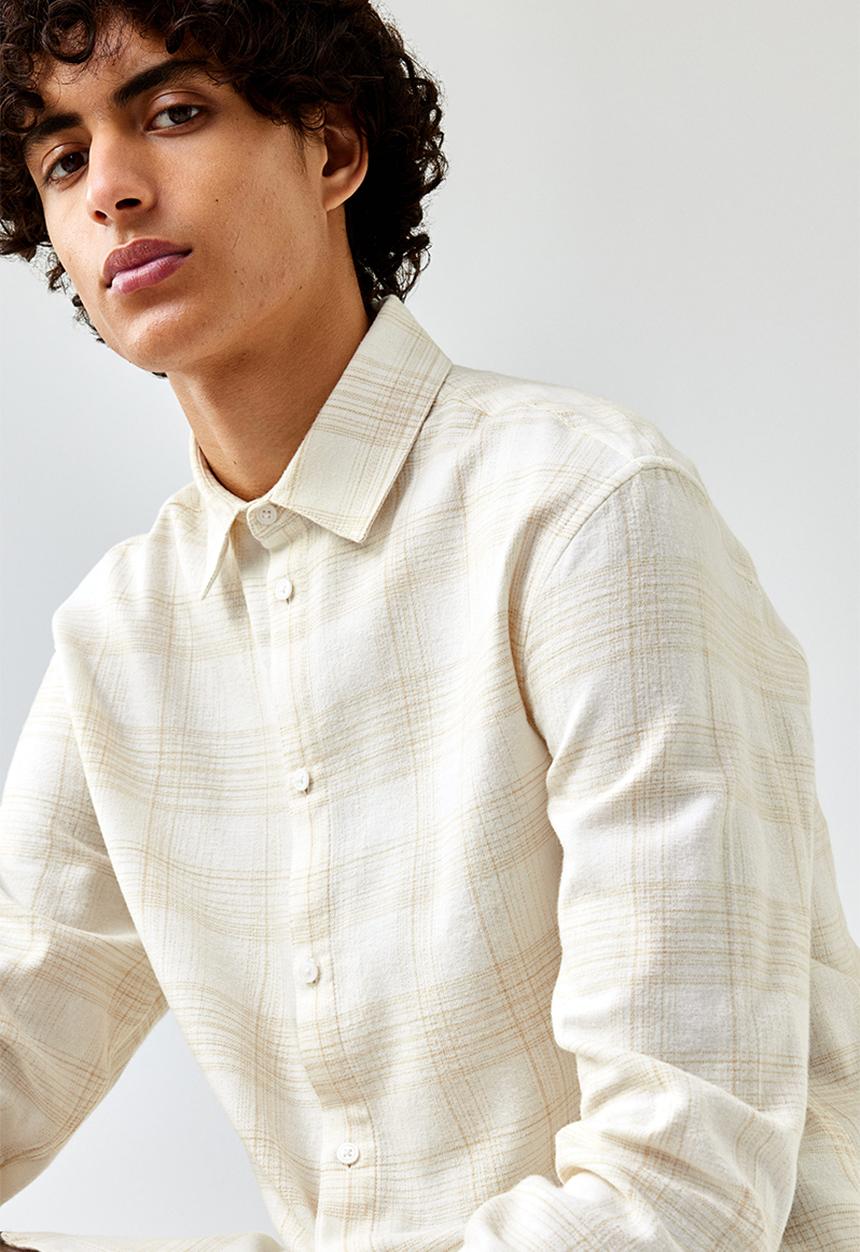 H&M - Regular fit flannel shirt - beige