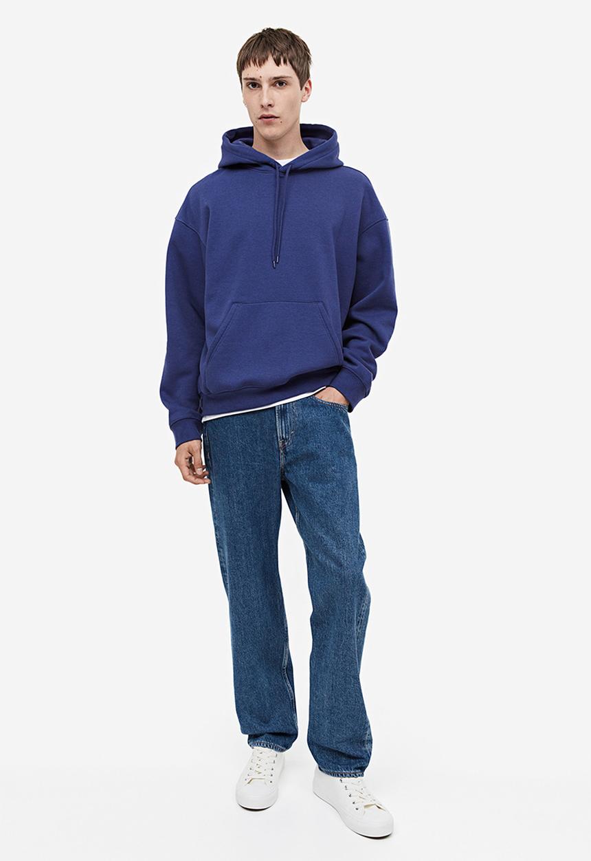 H&M - Loose fit hoodie - blue