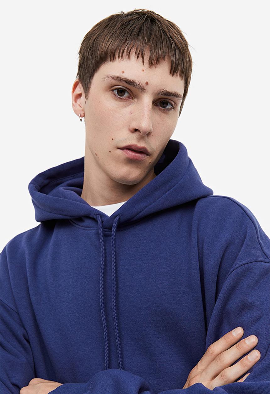 H&M - Loose fit hoodie - blue