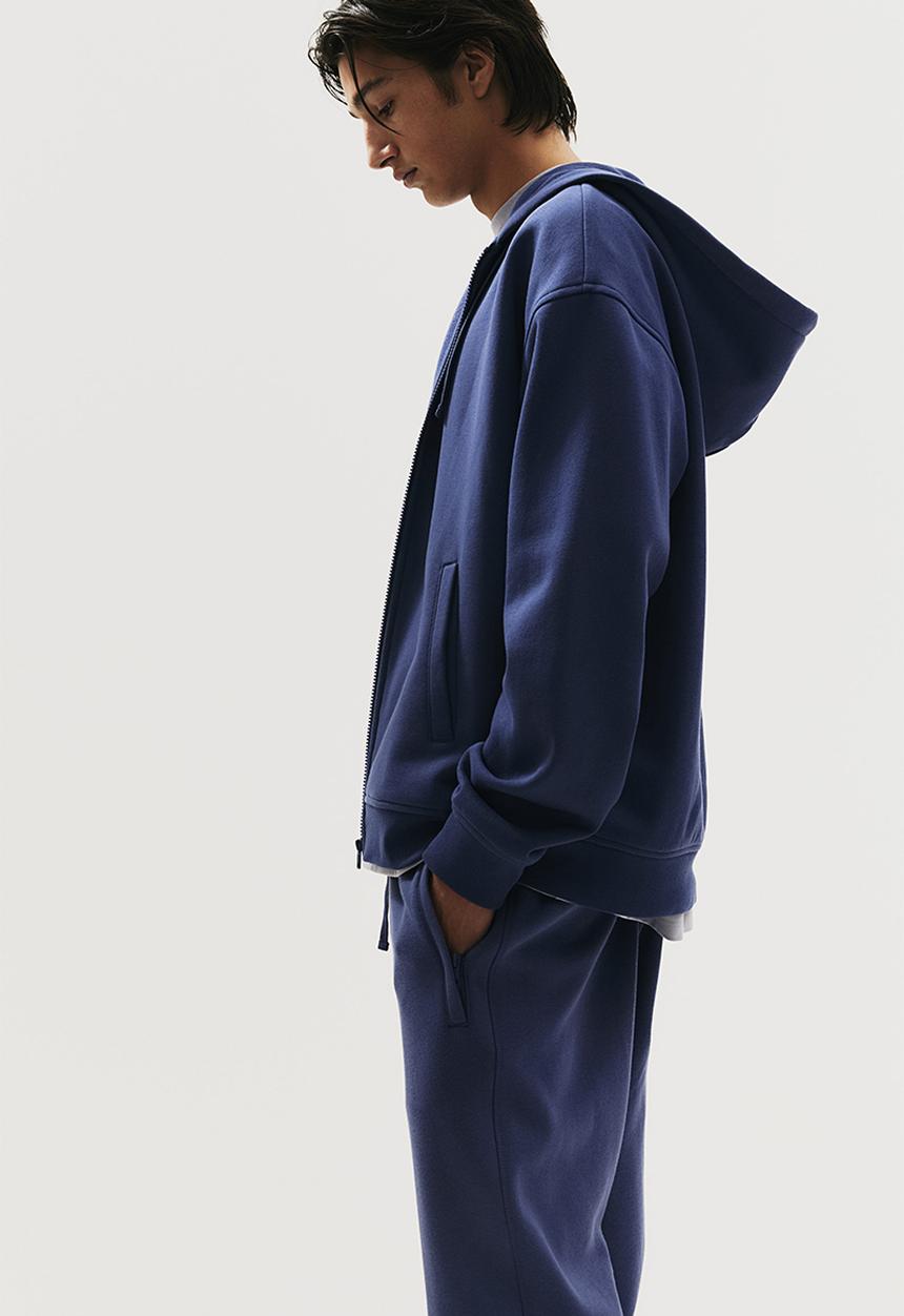 H&M - Loose fit zip-through hoodie - blue