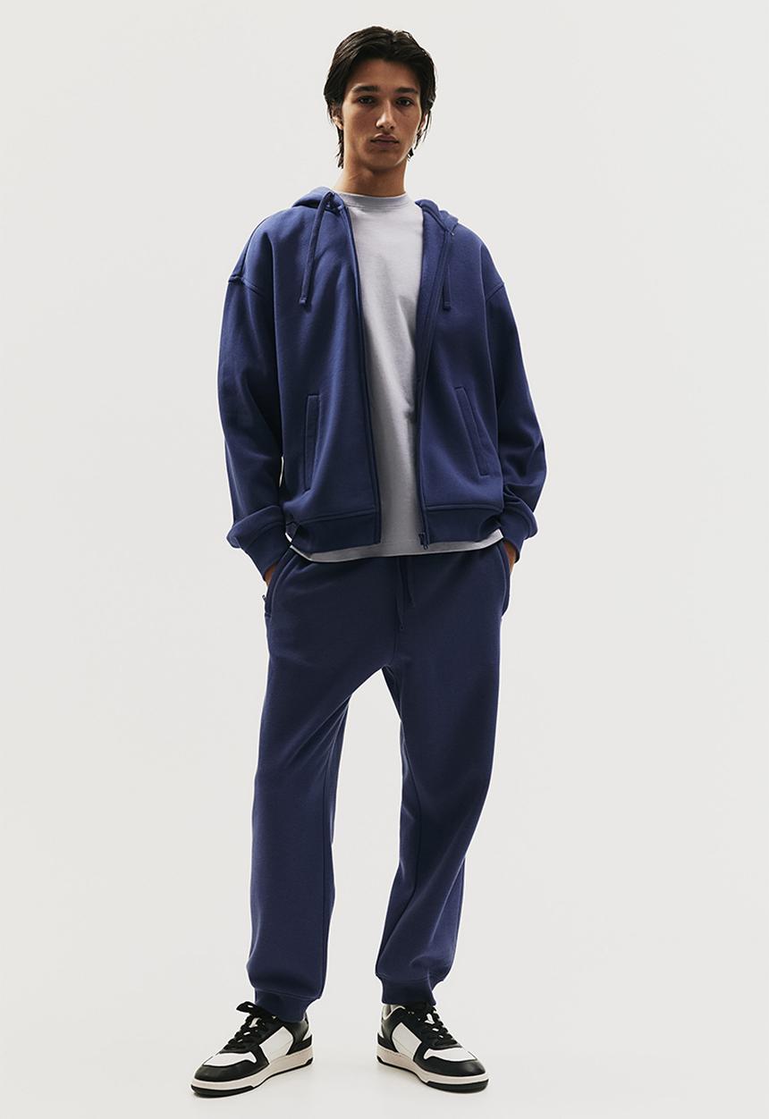 H&M - Loose fit zip-through hoodie - blue