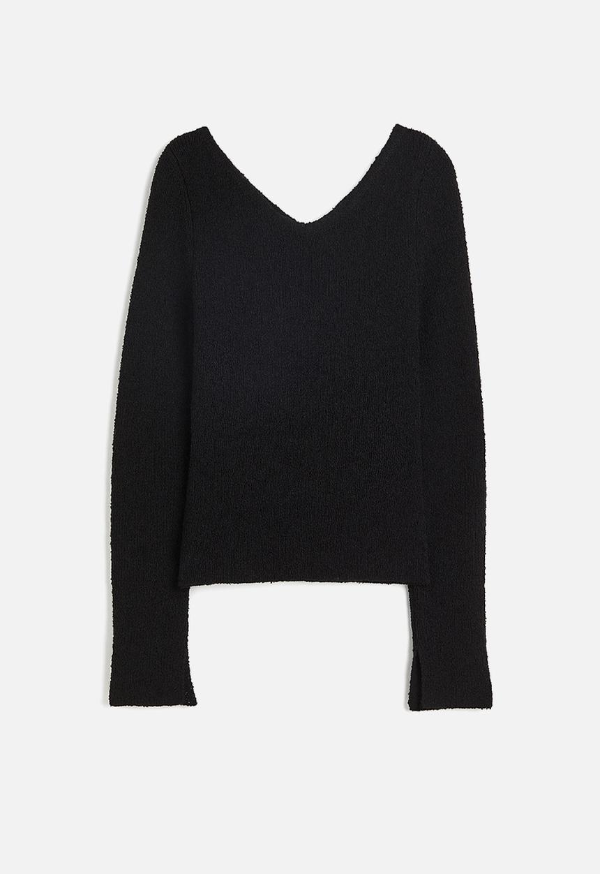 H&M - Bouclé top - black
