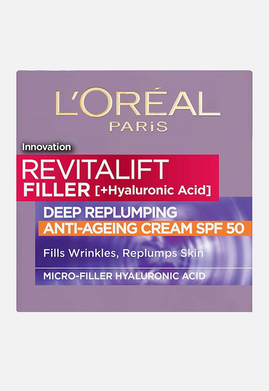Revitalift Filler & Hyaluronic Acid Anti Ageing SPF50 Day Cream - 50ml
