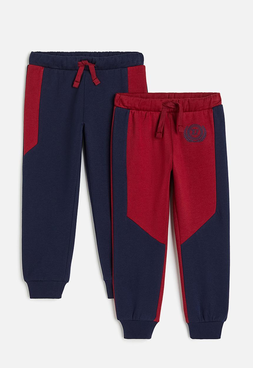 H&M - 2-Pack joggers - blue & red