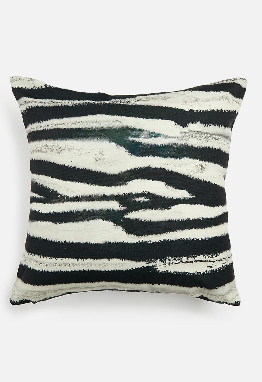 Sixth Floor - Twig printed cushion cover - black