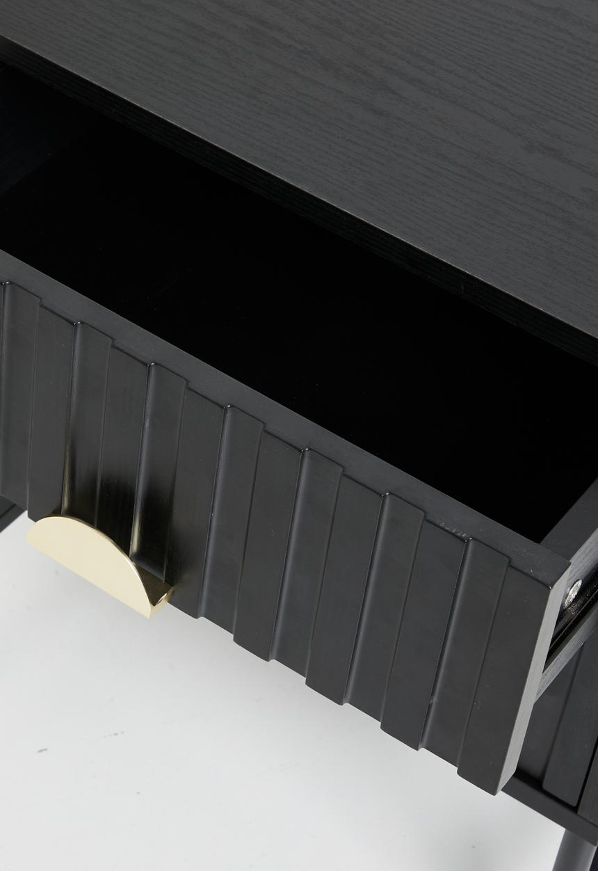 Sixth Floor - Moore bedside table-Black & Gold