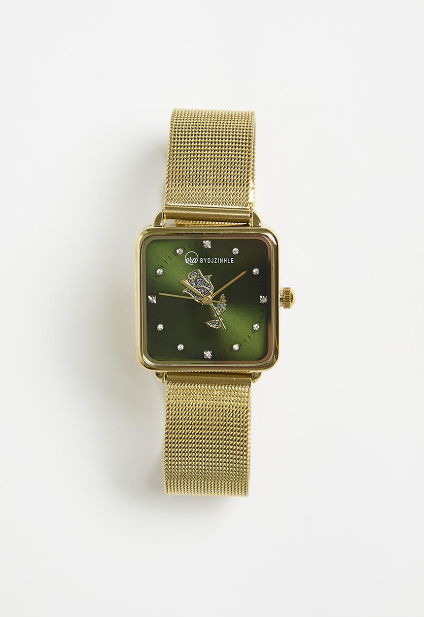 ERA by DJ Zinhle - Golden Rose Emerald Edition Watch - gold