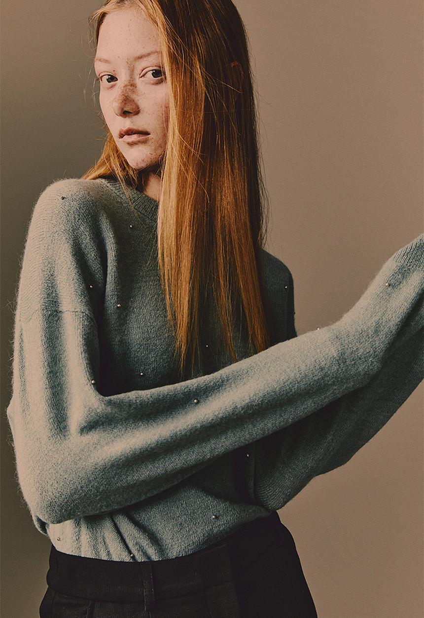 H&M - Beaded jumper - turquoise