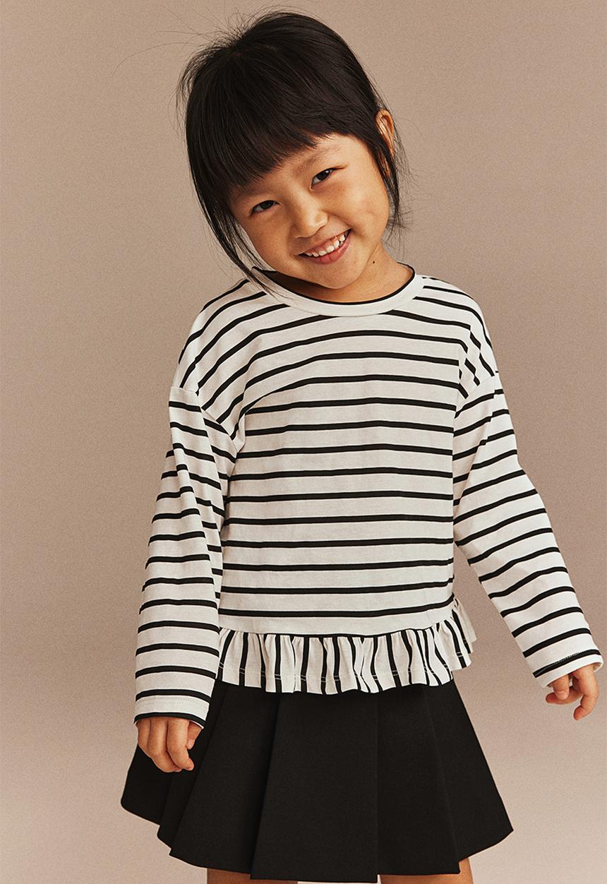 H&M - Printed long-sleeved t-shirt - white