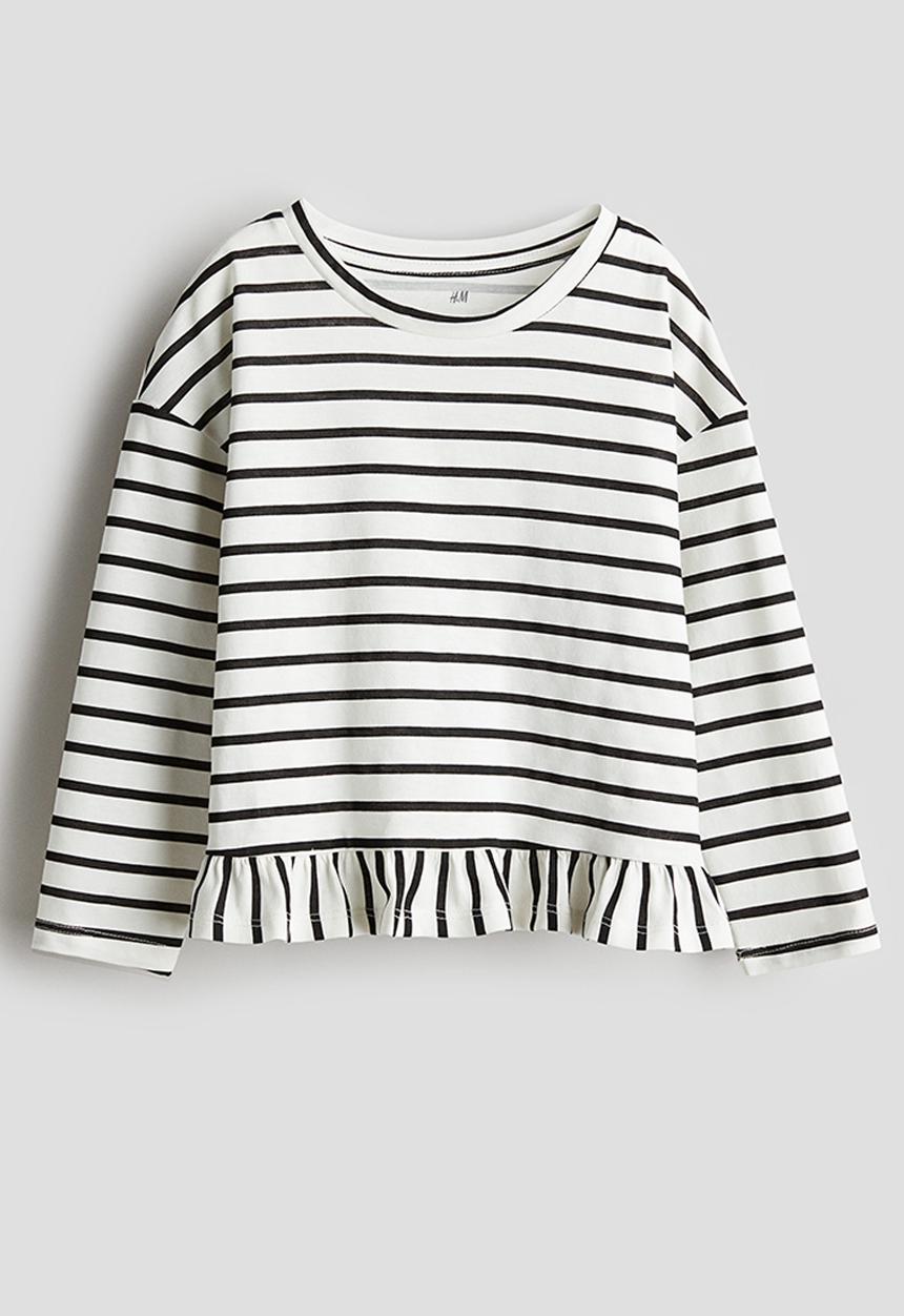 H&M - Printed long-sleeved t-shirt - white
