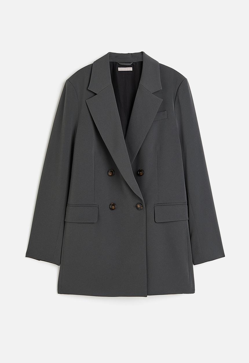 H&M - Double-breasted blazer - grey