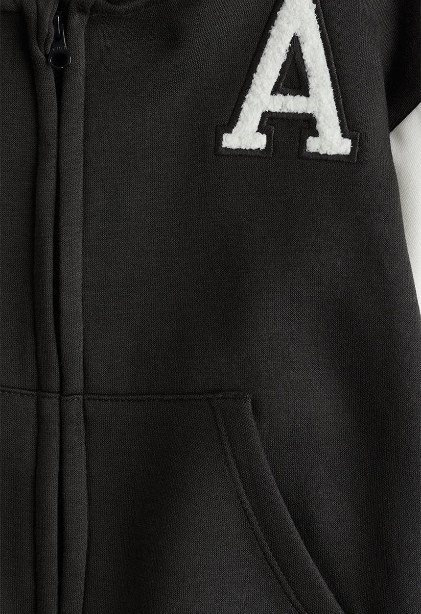 H&M - Zip-through hoodie - black