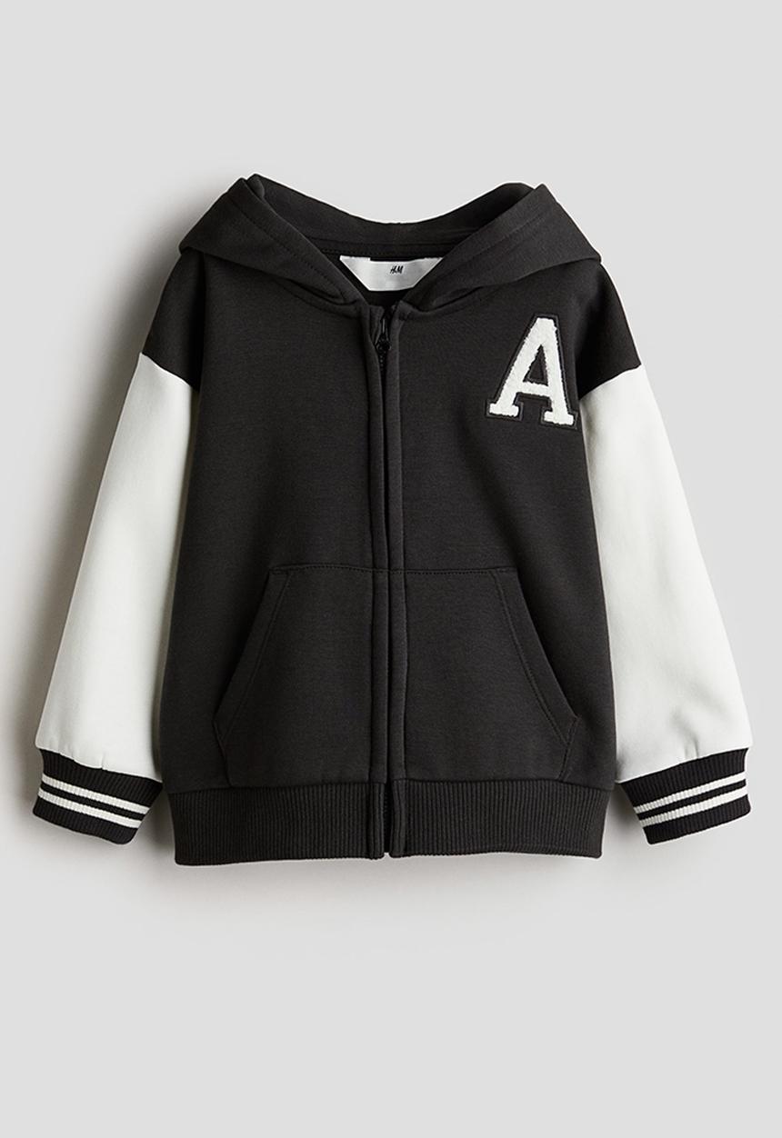 H&M - Zip-through hoodie - black