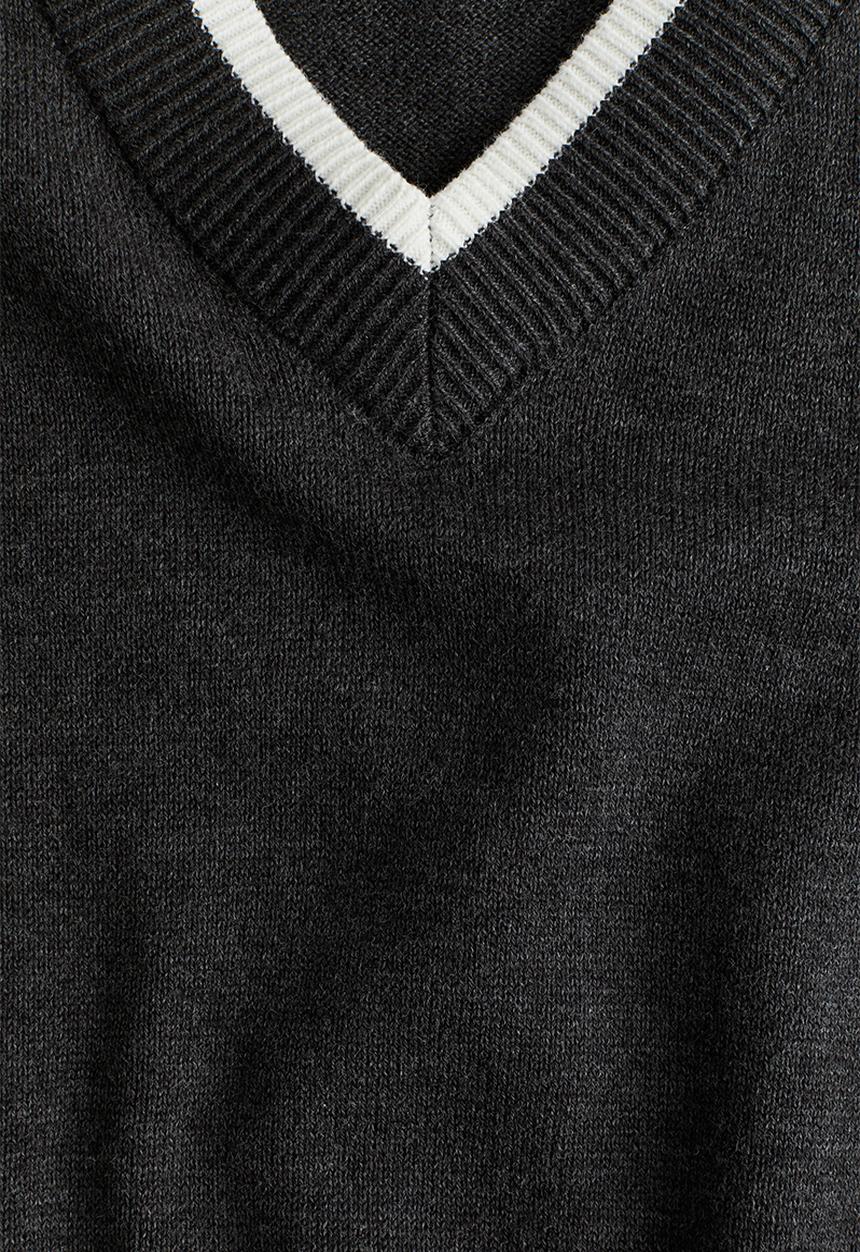 H&M - V-neck sweater vest - grey