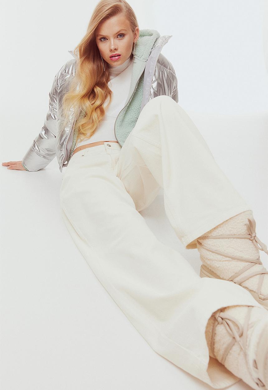 H&M - Corduroy trousers - white