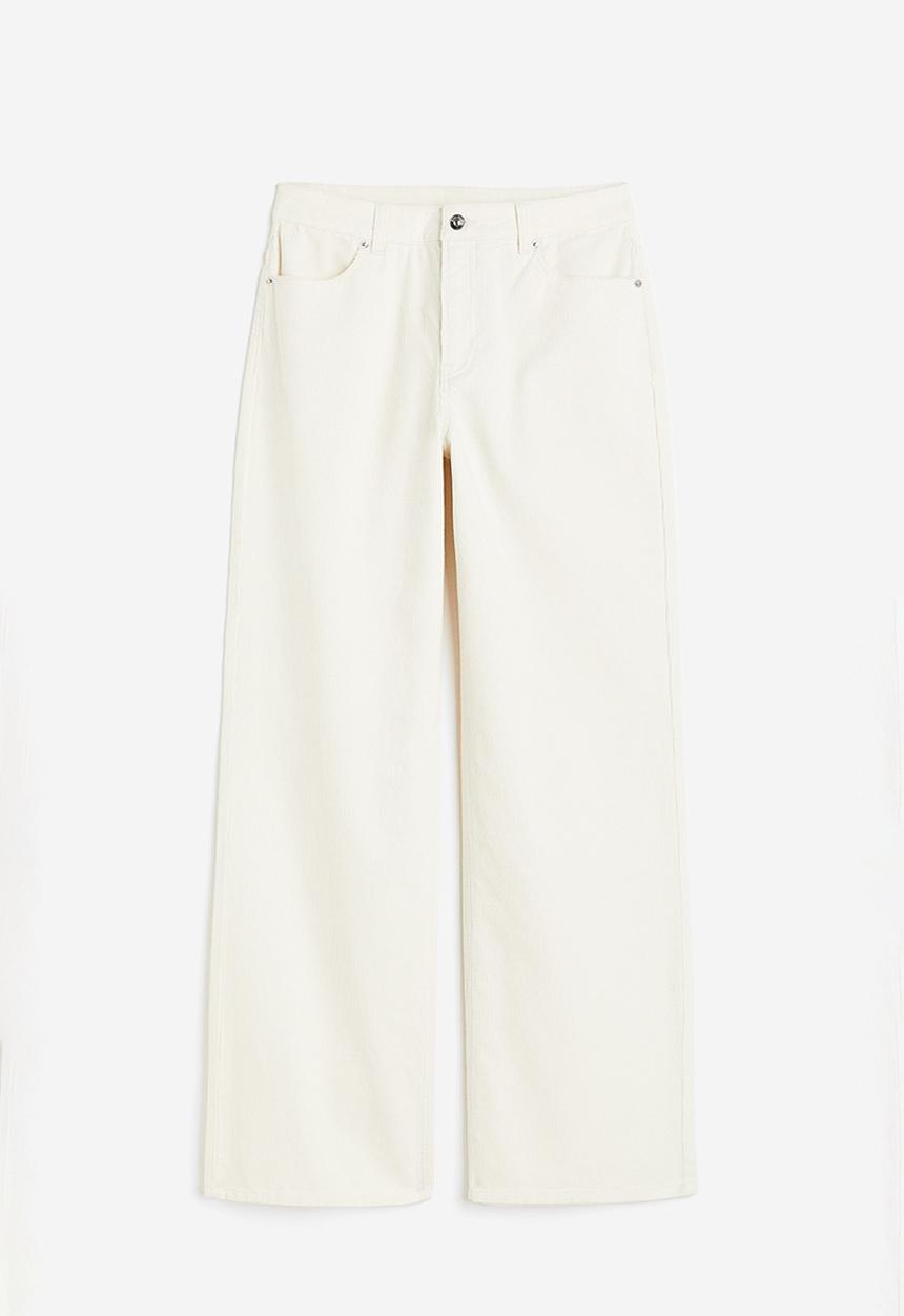 H&M - Corduroy trousers - white
