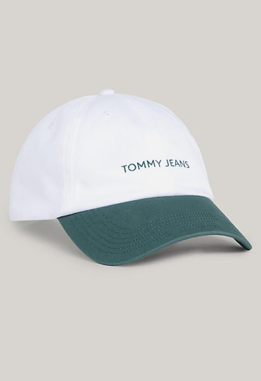 Tommy Hilfiger - TJM Linear Logo Cap - White/Court Green