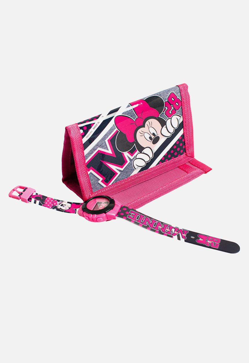 Character Group - Minnie watch & wallet set - pink
