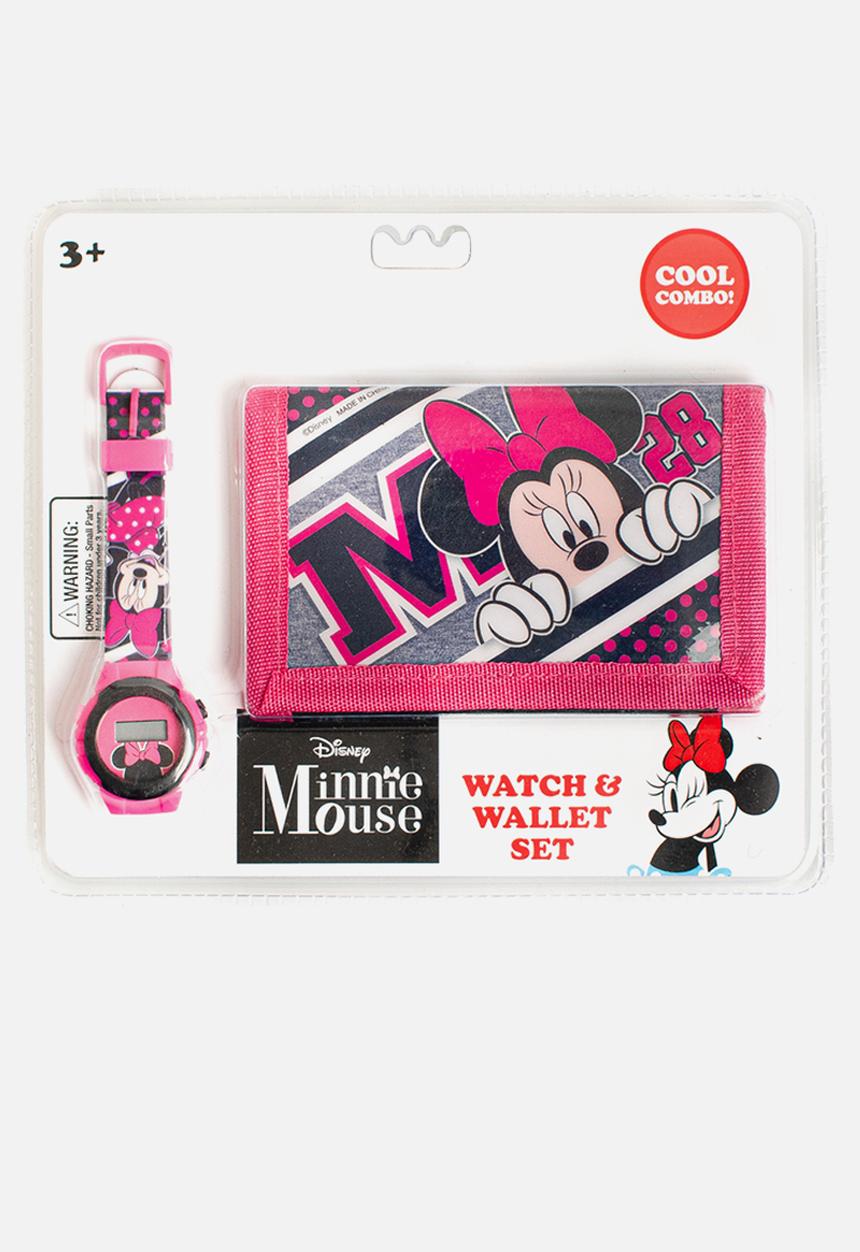 Character Group - Minnie watch & wallet set - pink