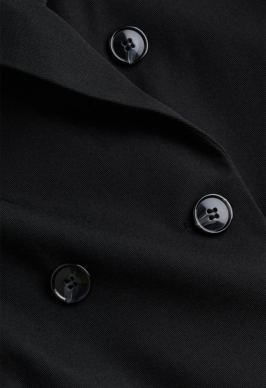H&M - Double-breasted blazer - black