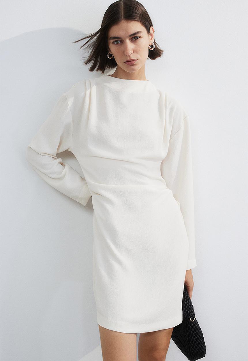 H&M - Draped dress - white