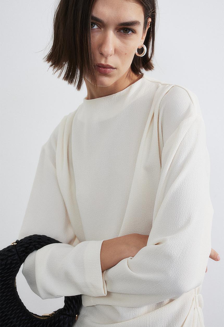 H&M - Draped dress - white