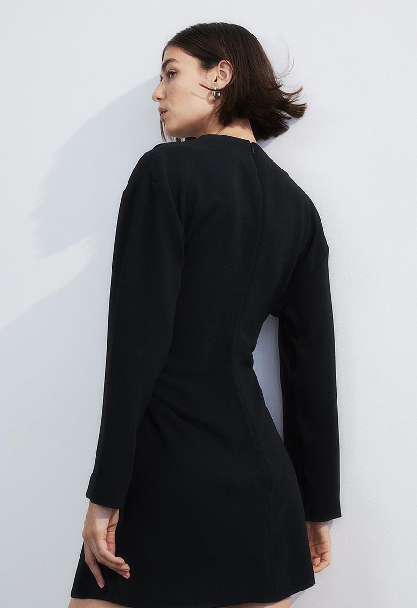 H&M - Draped dress - black
