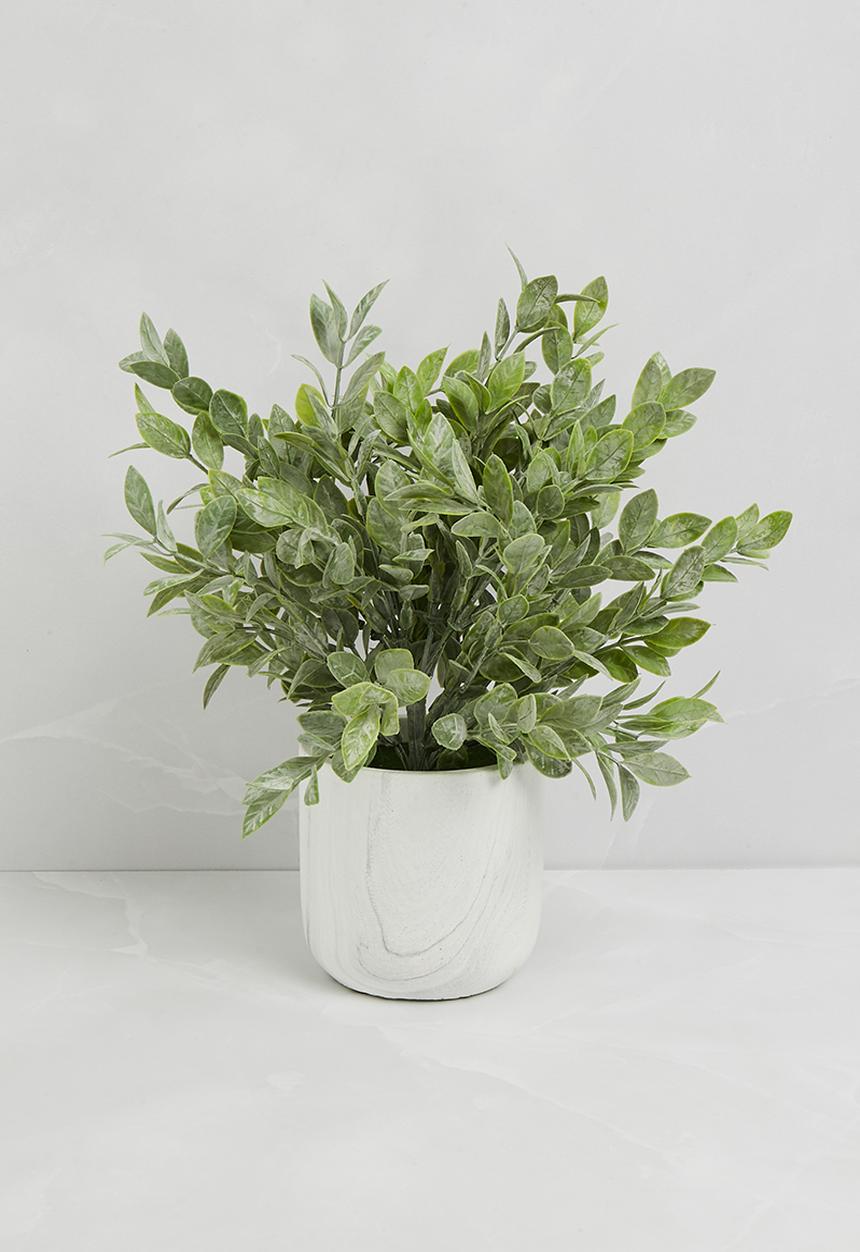 Sixth Floor - Tea Leaf Artificial Plant Marbel Pot