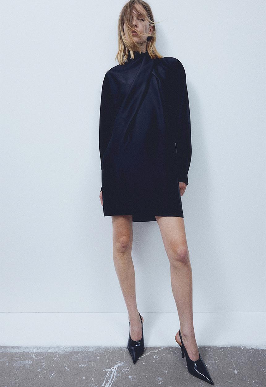 H&M - Draped dress - black