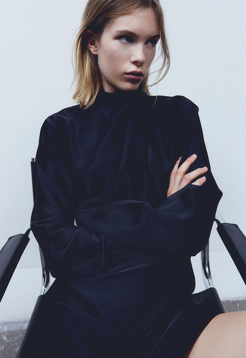 H&M - Draped dress - black