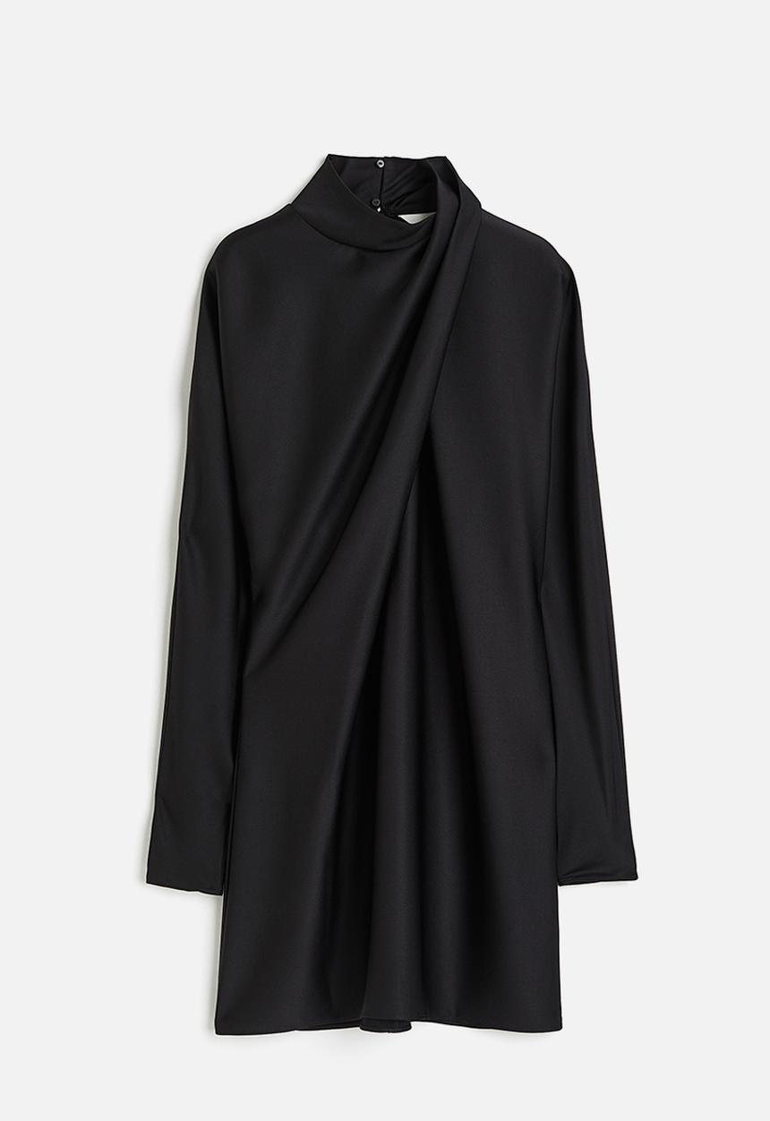 H&M - Draped dress - black