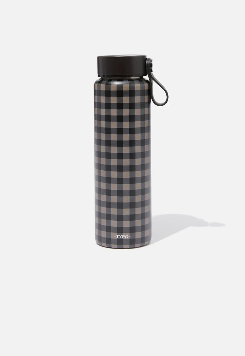 Typo - On the move 500ml 2.0 - gingham mushroom & black