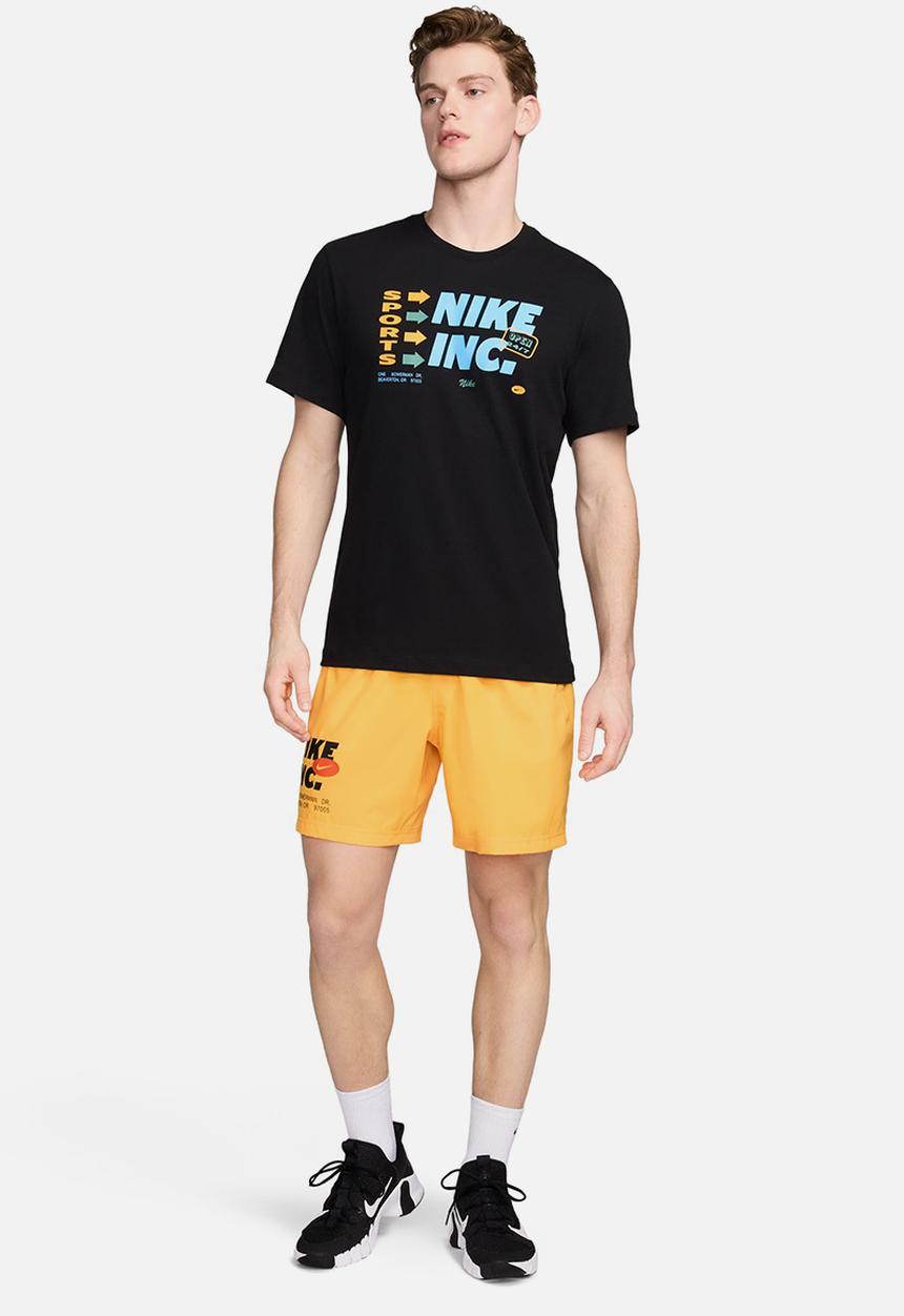 Nike -  Dri-FIT Fitness  3mo slub gfx t-shirt - black