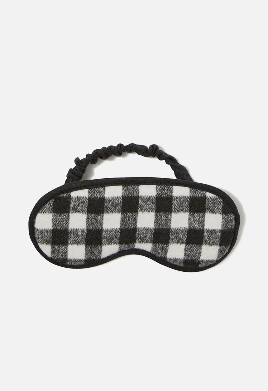 Typo - Off the grid eyemask - gingham/black