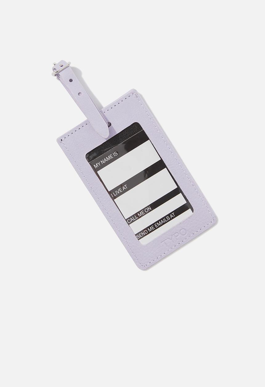 Typo - Off the grid luggage tag - gingham/soft lilac