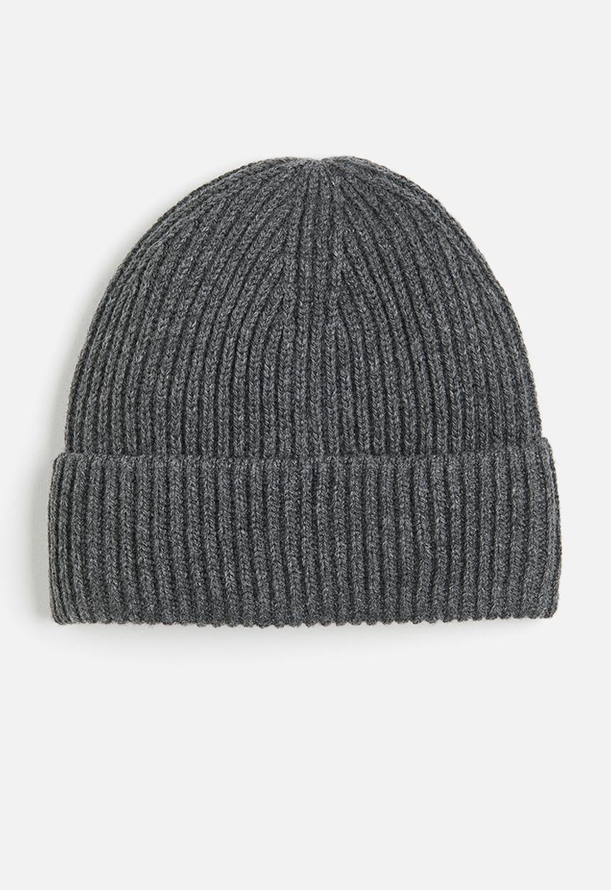 H&M - Rib-knit hat - dark grey