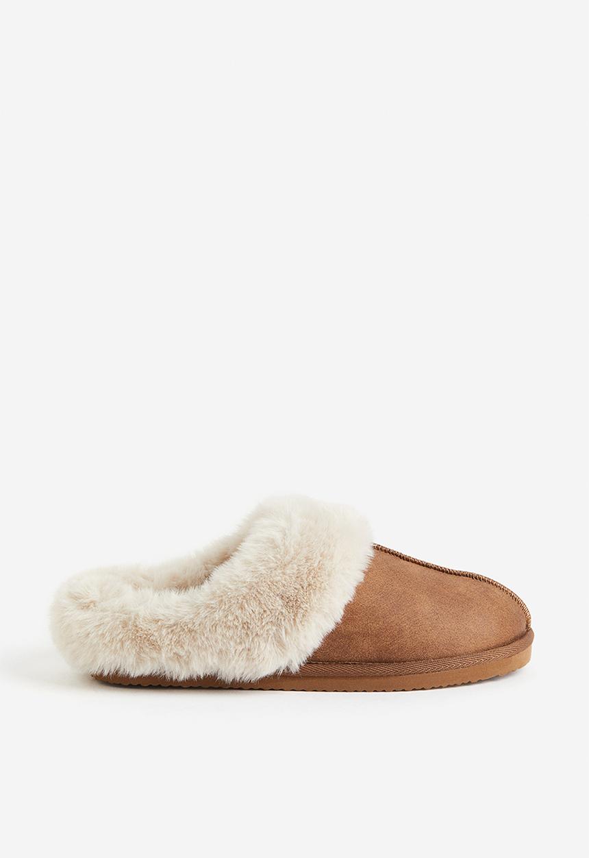 H&M - Warm-lined slippers - brown