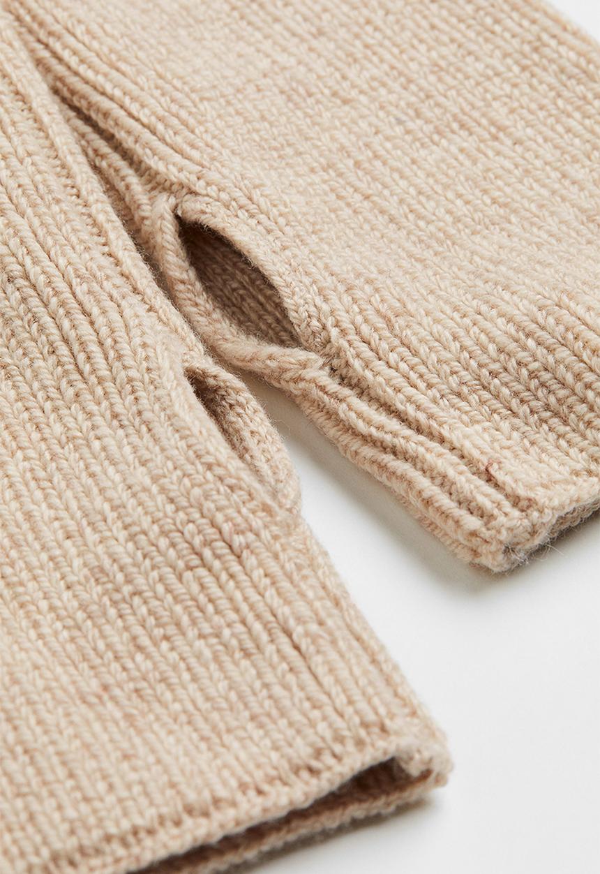 H&M - Fingerless gloves - light beige