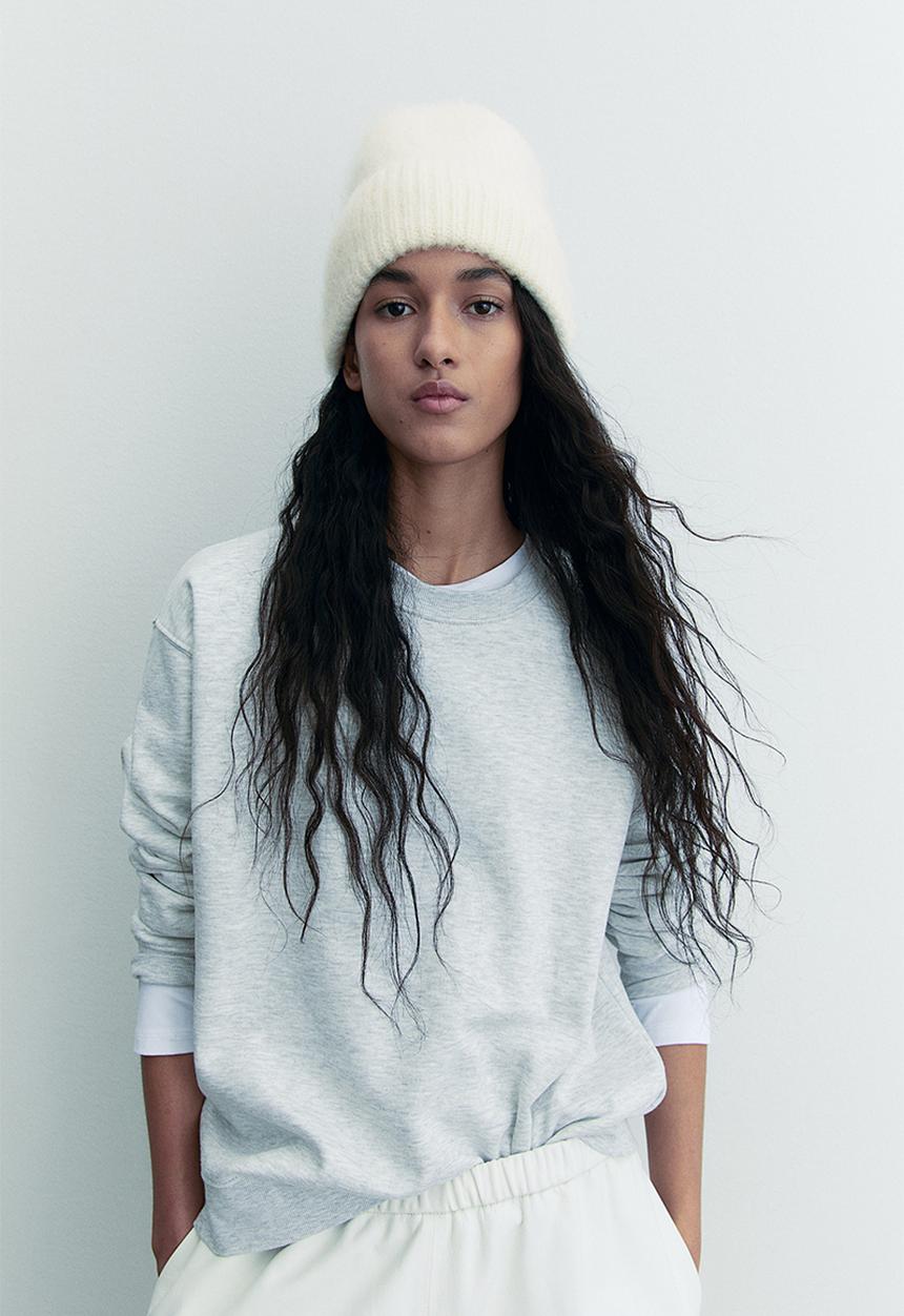 H&M - Rib-knit hat - white