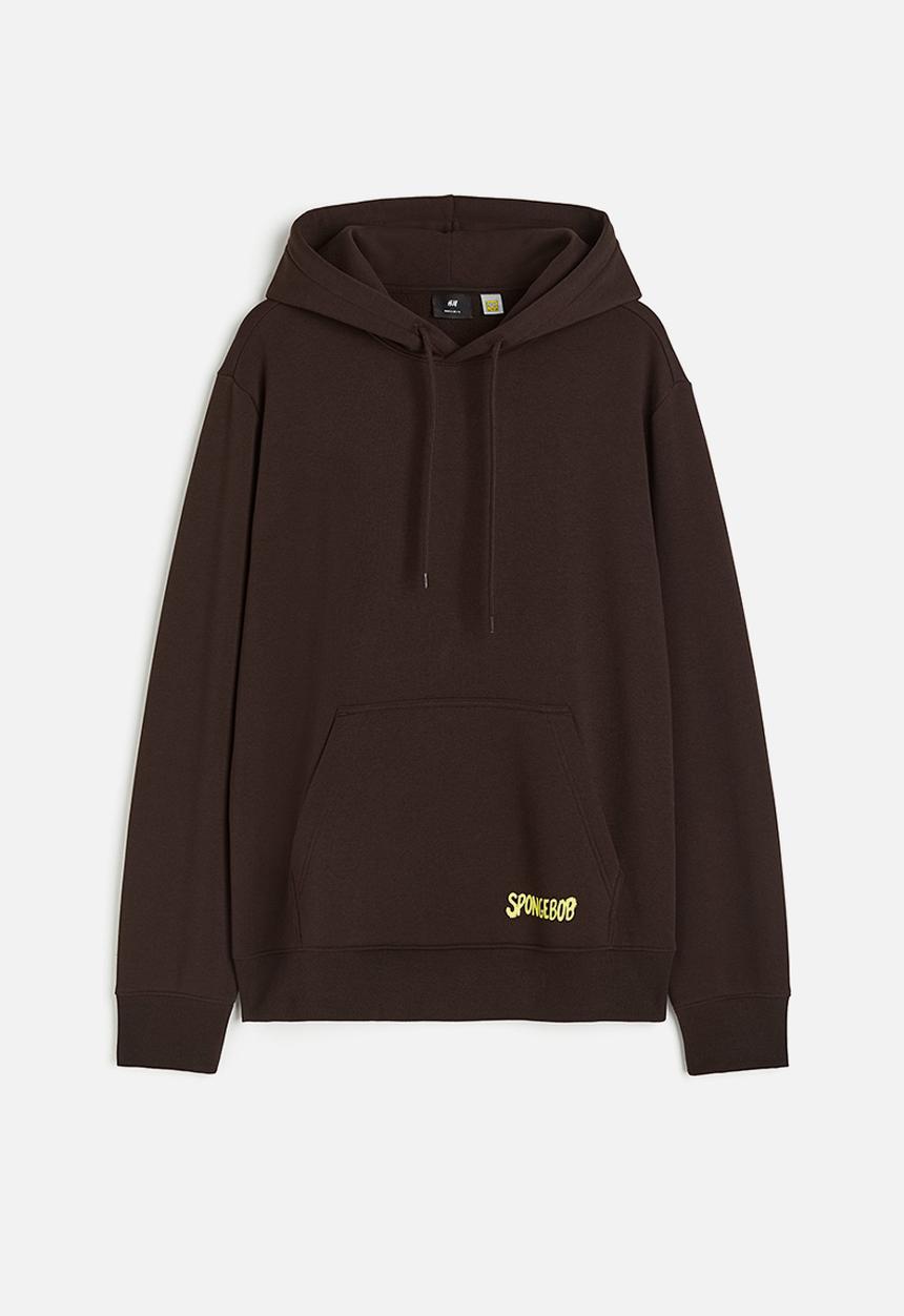 H&M - Regular fit hoodie - brown/spongebob