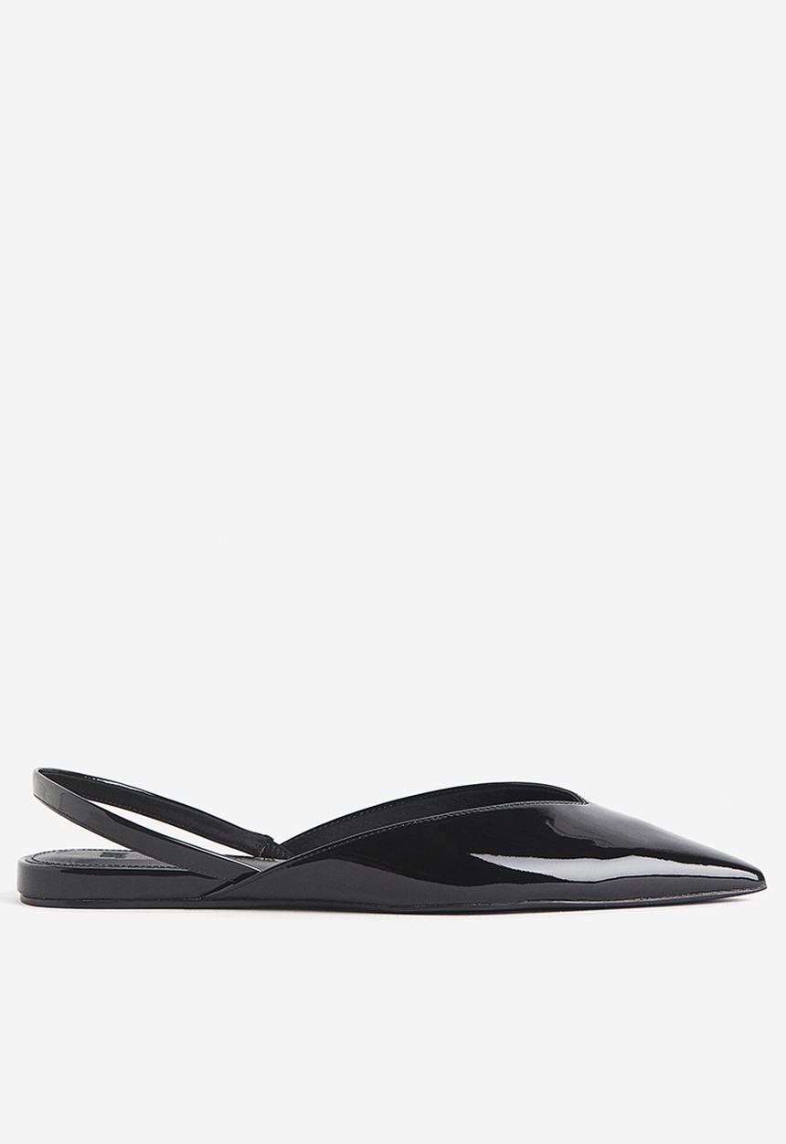H&M - Patent slingbacks - black