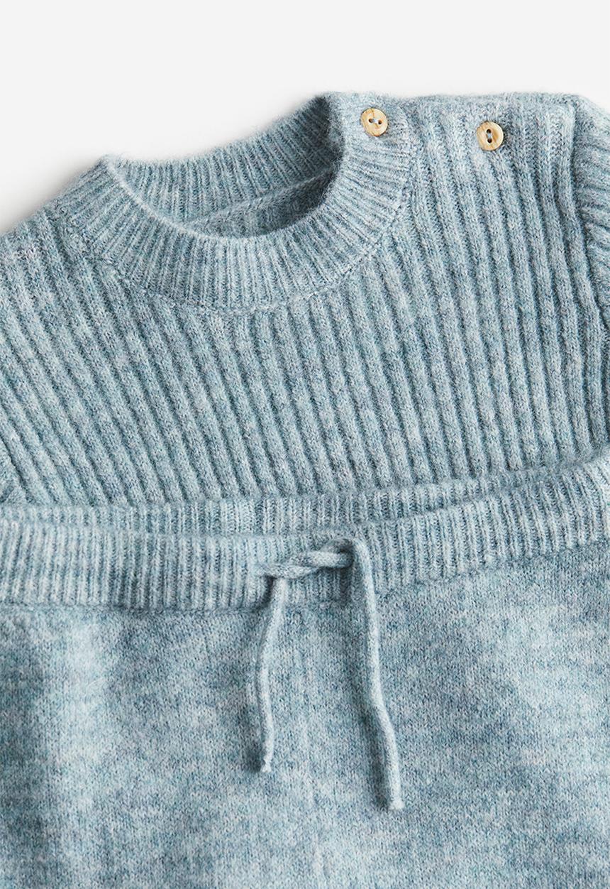 H&M - 2 piece knitted set - blue marl 
